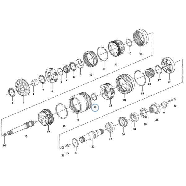 Упорный подшипник VOE-15046263